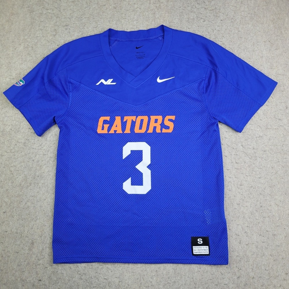 Florida Gators‎ Nike Jersey #3 Mens S Blue Short Sleeve Performance Embroidered